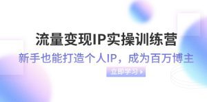 流量变现-IP实操训练营：新手也能打造个人IP，成为百万 博主（46节课）_众创网络